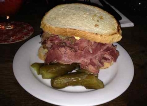 Next Door Bar cornbeef sandwich