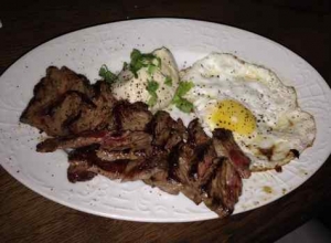 Next Door Bar steak & Egg