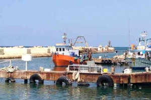 Old Jaffa Port-Boat in action